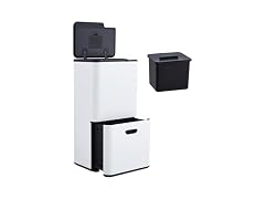 Takywep 16 Gal Dual Trash Can for Kitchen with Compost Bin