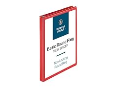 Business Source Round Ring Binder, 1/2"