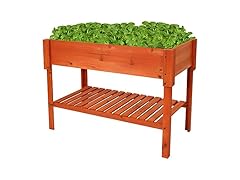 Sunnydaze DSL-917 Wood Garden Bed, 42 "Stained Finish