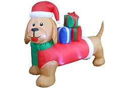 BZB Goods Christmas Inflatable Dog w/ Gift Boxes