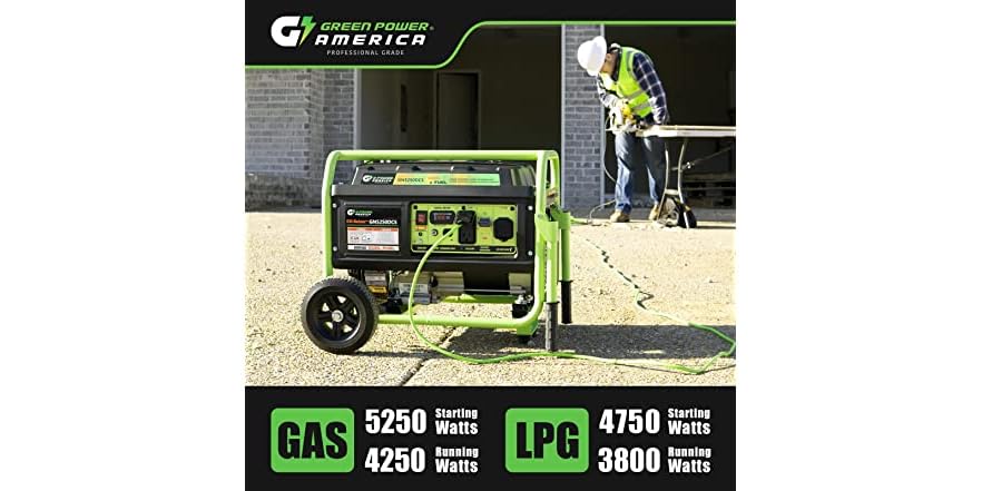 Green Power 5250 Watts Dual Fuel Generator