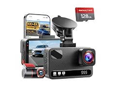 Aputeta 4K+4K Dual Dash Cam Front Rear