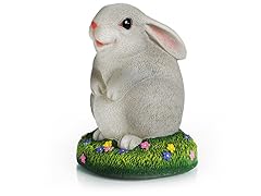 Glow Anywhere LED Rabbit Statue - Gray