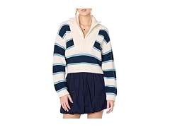 The Drop Women’s Russel Stripe Half Zip