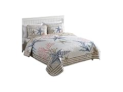 CARIBBEAN JOE Coastal 3-Piece Quilt Set, King