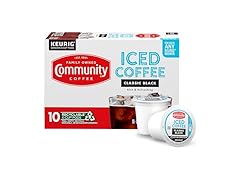 10CT Community Coffee Classic Black, Keurig Iced Coffee