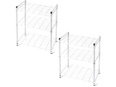 Delta WS1006B 2-Pack 3-Tier Wire Shelf, White