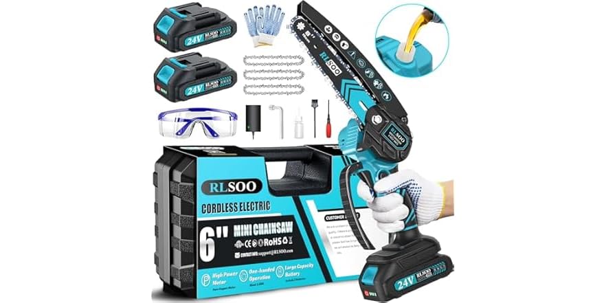RLSOO 6-Inch Mini Electric Chainsaw
