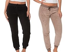 Plush Pants 2-Pack, Black/Camel