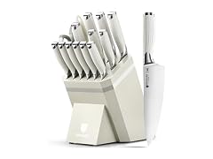 BRODARK White Knife Set with Block