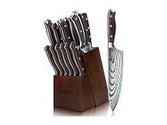 16-Piece High Carbon Knife Set w/ Block