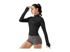 Ggov Women (S) Crop Tops Long Shirt Black