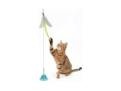 ASPCA Suction Cup Cat Toy Interactive Wand, Blue