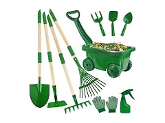 Duckura Kids Gardening Tools 11 Piece Set, Green