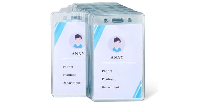 Amazon Basics ID Badge Holders, Vertical (Open Box)