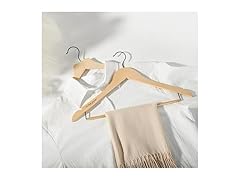 Sukkiri Homu Wooden Hanger Set for Closet - 30 Pack 