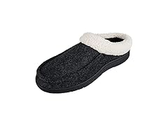 Hanes Men's Memory Foam Clog Black (L) 