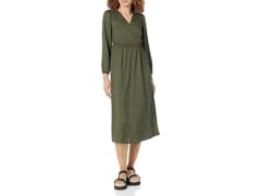 Amazon Essentials Georgette Wrap Midi Dress (S)