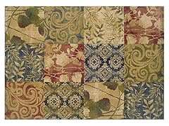 Greyson Squares Floral Rug (Multiple Sizes)