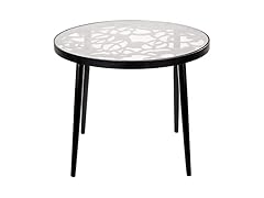 LeisureMod DT20 End Table, Glass Top with Tree Design