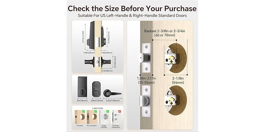 VCHOO Keyless Entry Door Lock Deadbolt