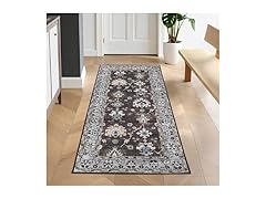 Superior 2'7"x6' Floral Geometric Border Indoor Area Rug