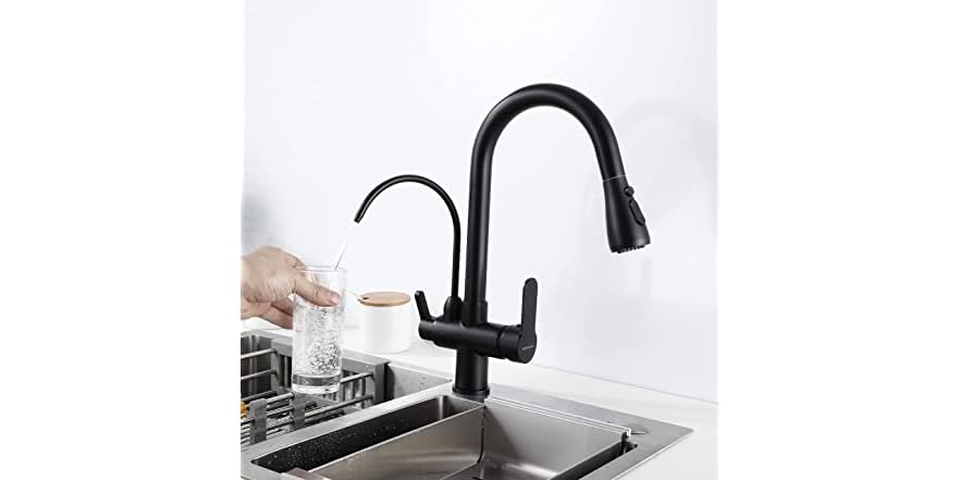 Matte Black Kitchen Sink Faucets
