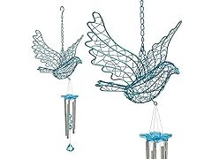 Filigree Dove Wind Chime - Blue