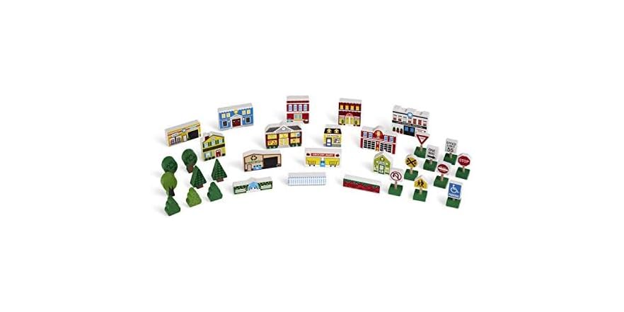 Melissa & Doug Wooden Town Play Set