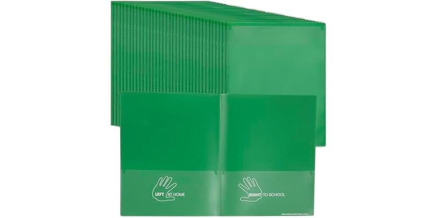 ECR4Kids 2-Pocket Parent-Teacher Classroom Communication Folder Green