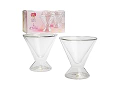 Paris Hilton 2-Piece Martini Glass Set Clear
