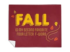"4 Letter Fall" Mink Fleece Blanket