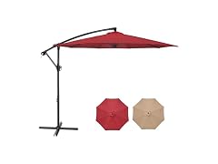 HealSmart 10ft Offset Hanging Patio Umbrella Cantilever