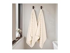 Superior 2PC Zuma Zero Twist Bath Sheets, Ivory
