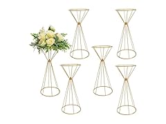 Fun Express 8 1/4" x 19 3/4" Goldtone Metal Flower Stands