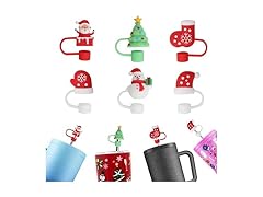 Aiyoushang 6pcs Red Christmas Toppers