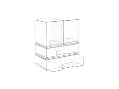 Vtopmart Multi Size Clear Stackable Storage Drawers