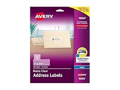 Avery Avery Matte Clear Address Labels, 5 Pack