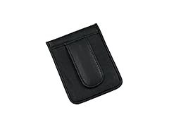 Cathy's Concepts Personalized Genuine Leather Money Clip with Silver Plate, Monogrammed Letter J