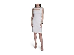 HALSTON H Womens Sleeveless Scuba Dress