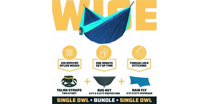 Hamac De Camping Wise Owl Outfitters – Simple, En Nylon, Portable – état Occasion