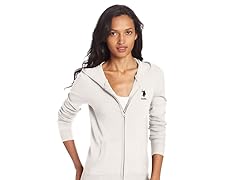 Long Sleeve Zip Front Hoodie, Glory Vanilla