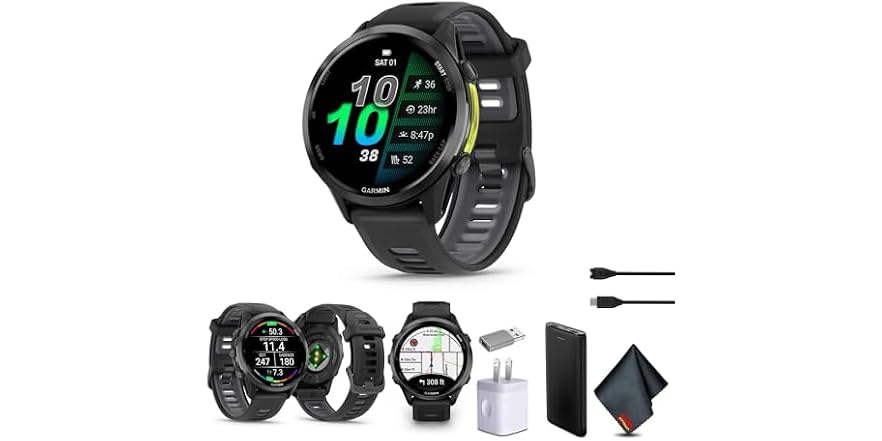 47mm Garmin Forerunner 970 Running Smartwatch (Carbon Gray) w/ P-Bank Bundle $530.15 + Free S&H w/ Amazon Prime