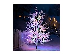 Brightever Small White Christmas Tree with Lights