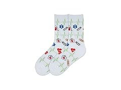 K.Bell Men's White Medical Socks (4-10)