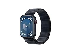 Apple Watch Series 9 [GPS + Cellular 45mm] Smartwatch with Midnight Aluminum Case with Midnight Sport Loop (Brown Box) (Open Box)