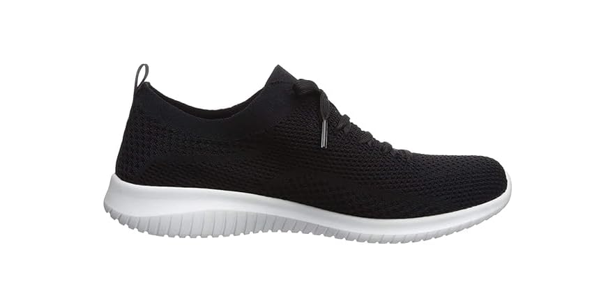 skechers black & white ultra flex statements trainers