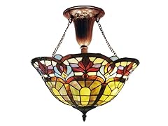 2-Light Semi Flush, Antique Bronze