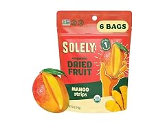 SOLELY - Organic Dried Mango Strips (5 oz,6 PK)