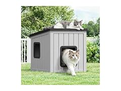 LHBcraft Outdoor Cat House Weatherproof
